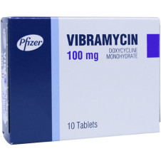 Vibramycin 100mg capsules